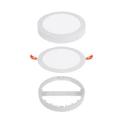 Alcapower Pannello LED Rotondo 12W 1200lm CCT Selezionabile 3000K/4000K/6000K Installazione Incasso o Superficie Diametro 170mm Classe II IP20