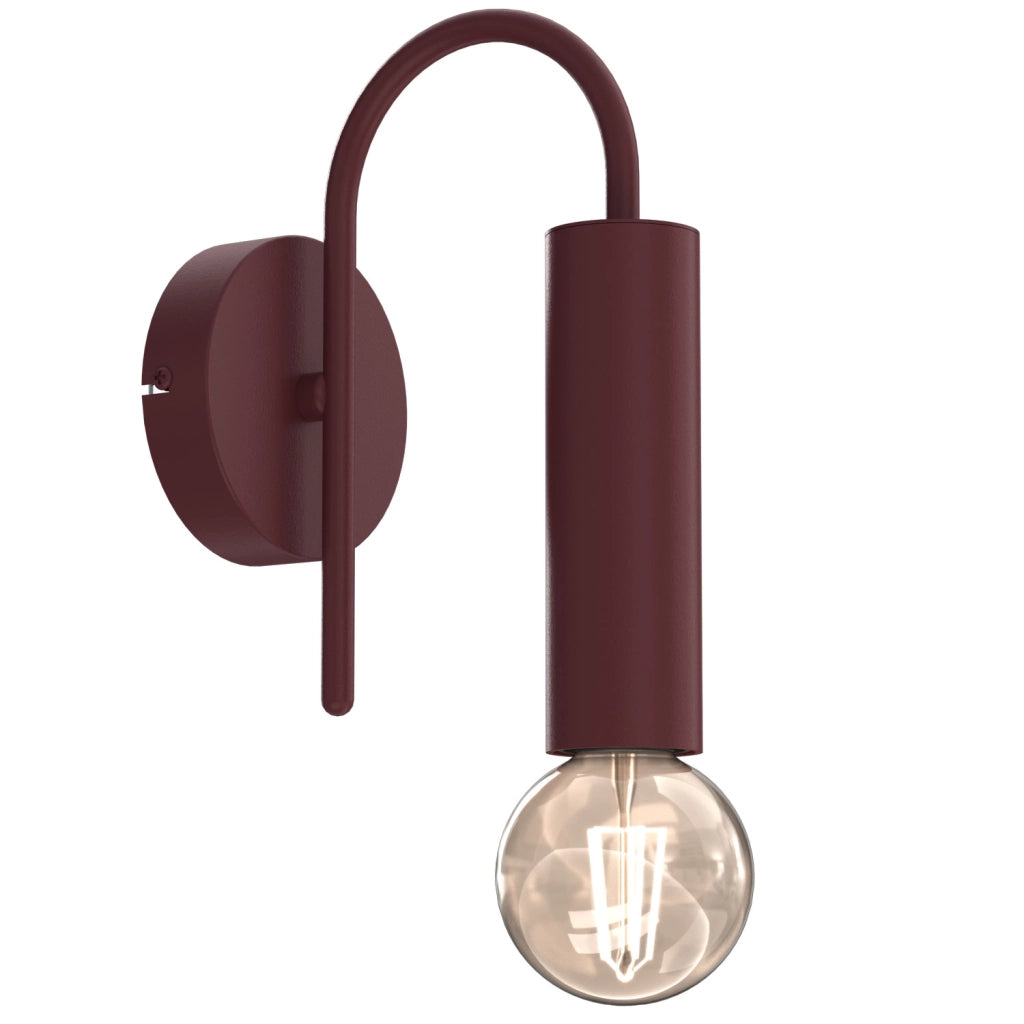 Applique tuba bordo 1xE27 metallo IP20 Loppe Luminex