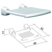 K Design PRWSPPBX Sedile ribaltabile da muro in polipropilene antiscivolo con supporti in alluminio pressofuso e acciaio inox portata 125 kg colore Bianco