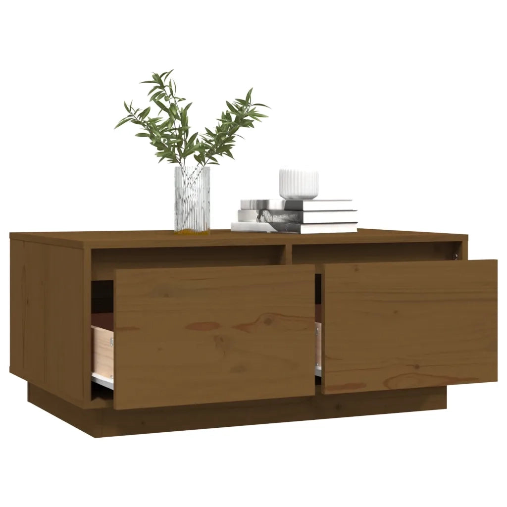 Tavolino da salotto | Tavolino da caff¨¨ | Tavolino da Soggiorno ambra 80x50x35 cm Legno Massello di Pino