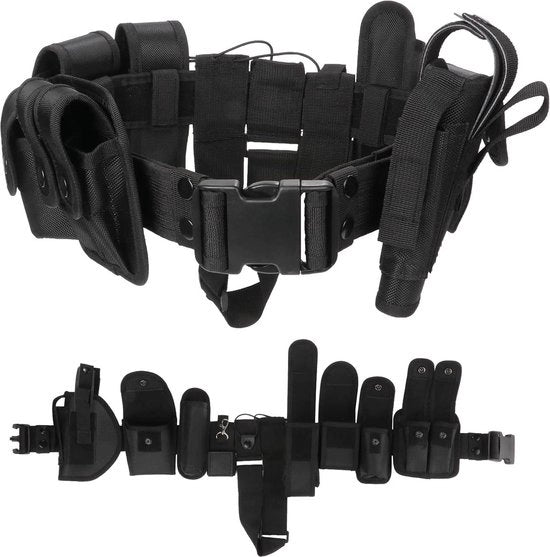 Sistema di equipaggiamento modulare Cinturone tattico con tasche - Holster per forze dell'ordine e sicurezza