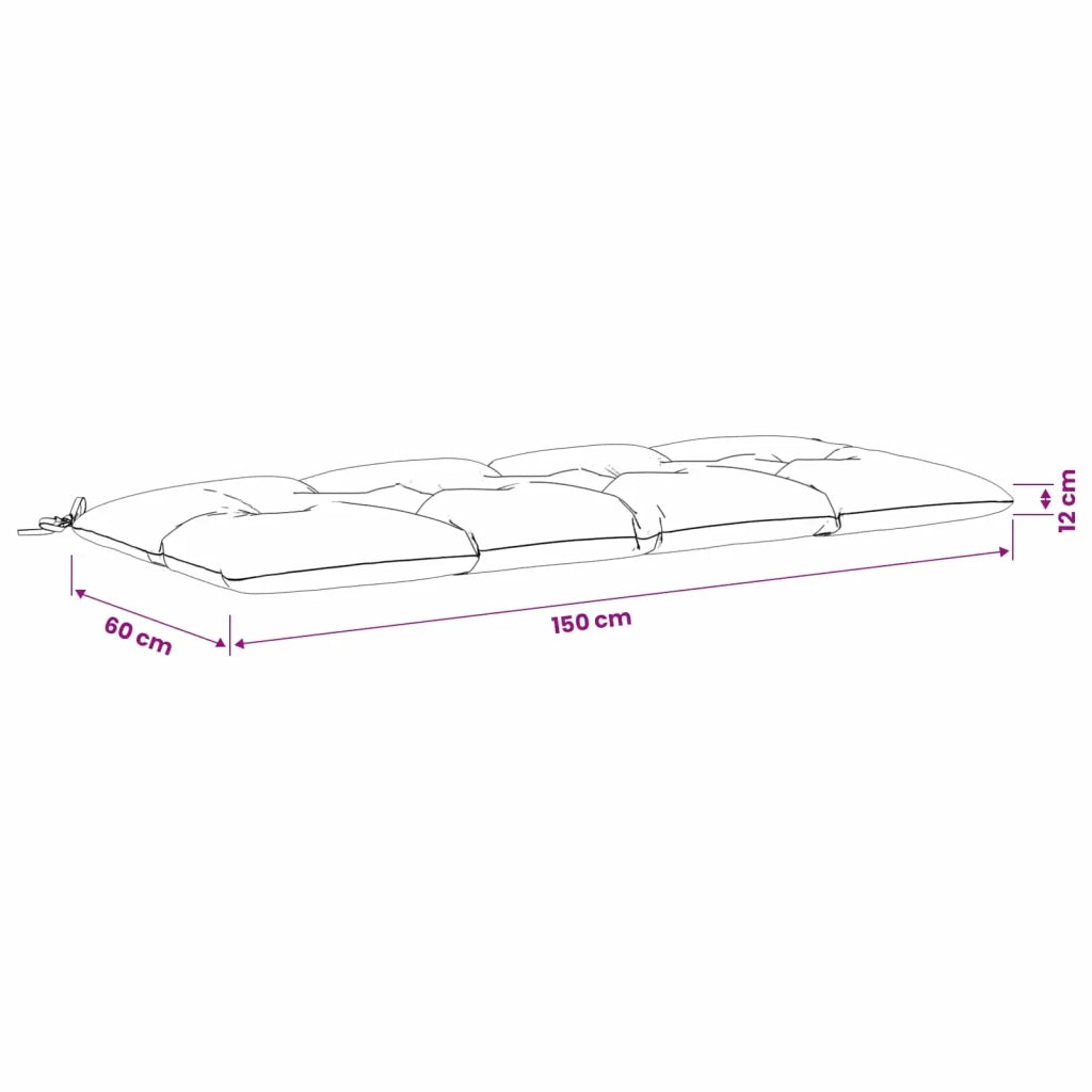 Cuscini per Panchina a 2 Pezzi VIANEN 100% Poliestere Blu Scuro 952835