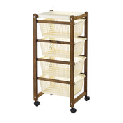 CARRELLO SALVASPAZIO 4 CESTI 36X30X82CM NOCE- NEW MOTTINOX- 1,0 pz