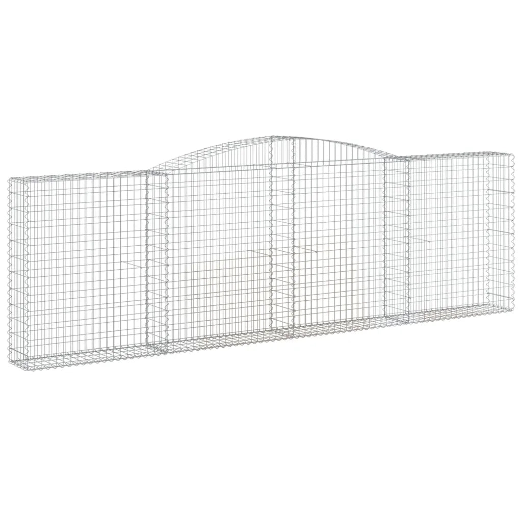 Cesti Gabbioni ad Arco 5 pz 400x30x120/140 cm Ferro Zincato 3146882