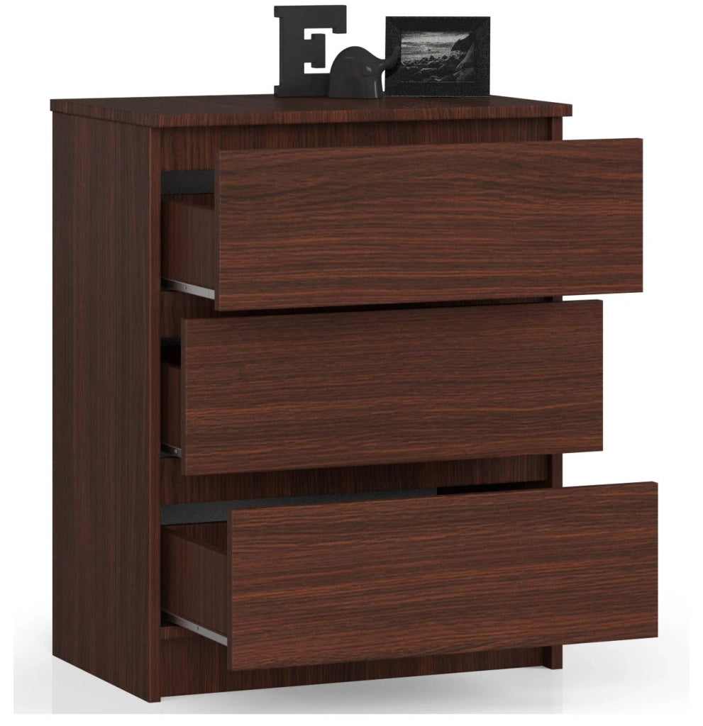 Cassettiera AKORD K60 Cassettiera Wengé 60 cm 3 cassetti 60x40x77 cm