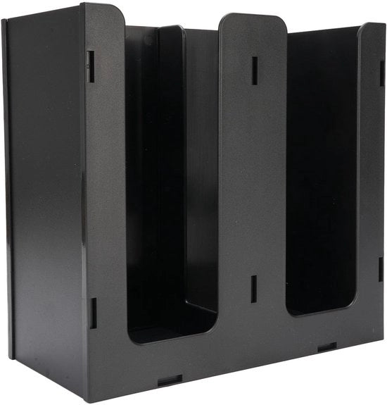 Stazione caffè a compartimenti acrilici - Dispensatore tazze caffè 2 compartimenti - Organizzatore - Supporto per cucina/ufficio - 22x11x24cm - Dispensatore tazze
