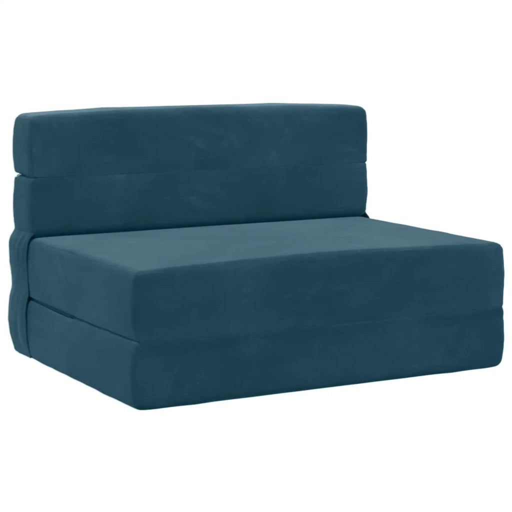 Divano Letto Pieghevole Blu 70 x 80 x 60 cm Tessuto