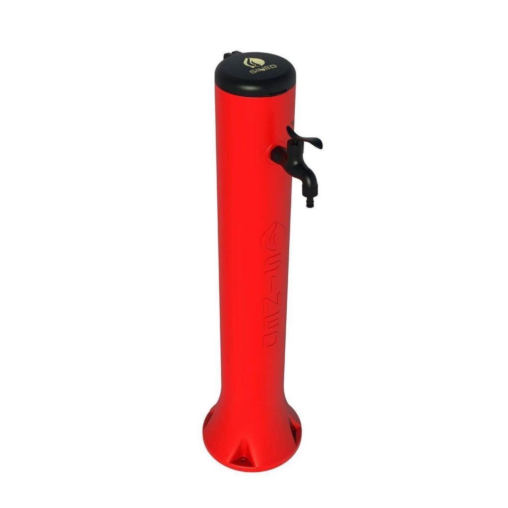 Sined Tritone Fontanella Da Giardino In Hdpe Con Predisposizione Per Attacchi Rapidi Rossa