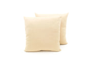 Coppia Cuscini Arredo Imbottiti Tessuto Ottoman In Tinta Unita Colore Beige 02 - 50x50 - Beige 02