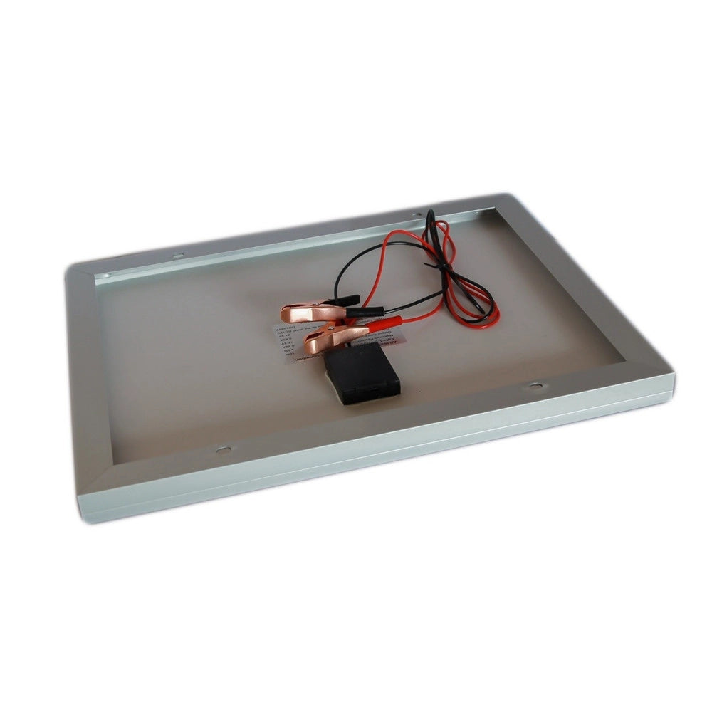 Trade Shop - Pannello Solare Modulo Fotovoltaico 20w 20watt 12v Celle Silicio Pinze Batteria -