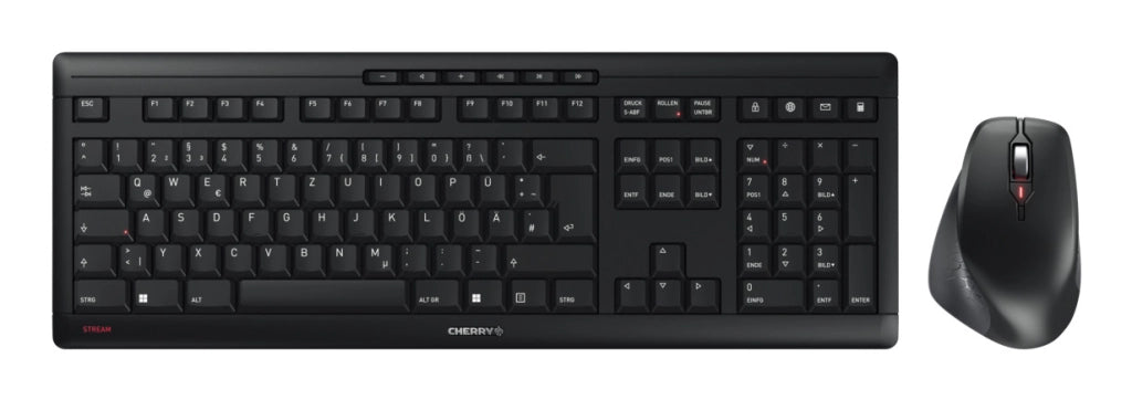 Cherry set di mouse e tastiera jd-8550de-2 / stream desktop comfort nero