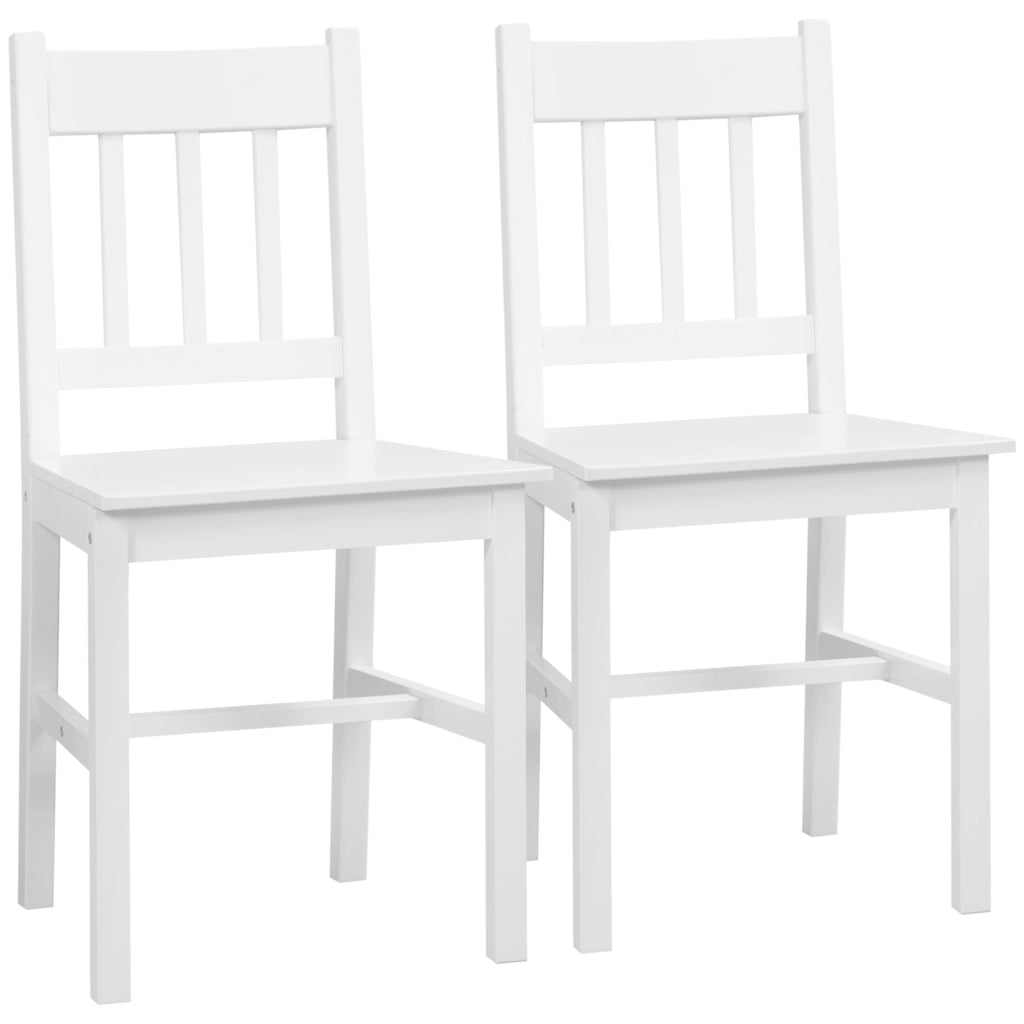 Set 2 Sedie da Pranzo ¨C zephmum ¨C Bianco Legno Pino 41x46,5x85,5 cm