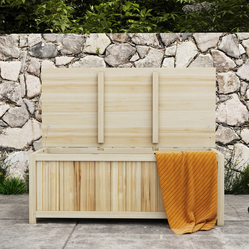 Baule da Giardino in Legno ¨C zephmum ¨C Naturale 172 L