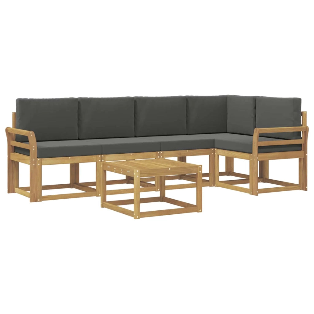 Set di divani da esterno 6 pz Bianco e Antracite 3387666