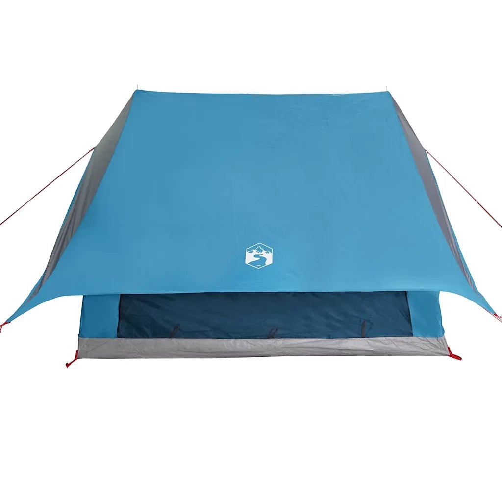 Tenda Familiare con tetto-Tenda da campeggio Blu e Grigio 256 x 256 x 185 cm