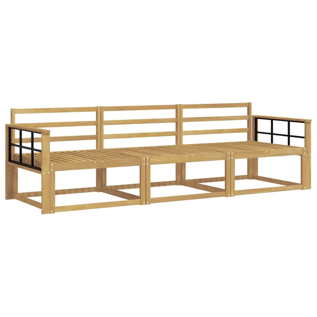 Set di divani da esterno 3 pcs Bianco 249,5 x 83 x 73 cm 3385998