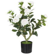 Planta Artificiale Camelia 65cm ¨C zephmum ¨C Bianco Verde