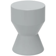 Sgabello da giardino in ceramica a clessida; capacità 120 kg; ?33 x 45;5 cm; grigio chiaro; impermeabile alle intemperie