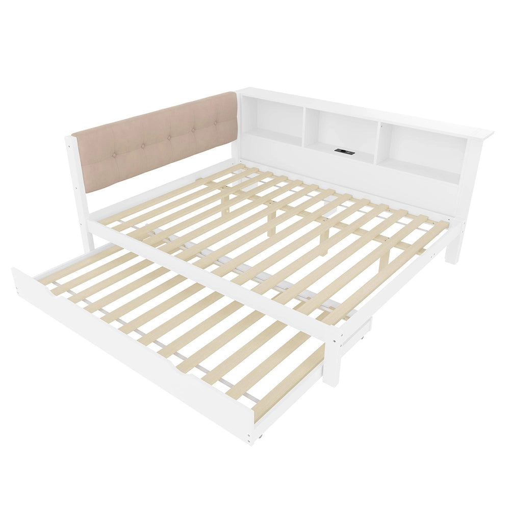 Divano letto 140x200cm?- Xylo - LED USB pino bianco