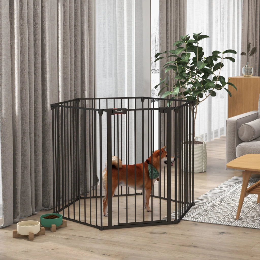 Cancellino per Cani Pieghevole ¨C zephmum ¨C Nero 123x102x90 cm