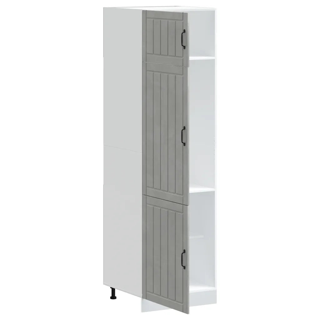 Armadio da Cucina Lucca Grigio Cemento in Legno Multistrato 853871