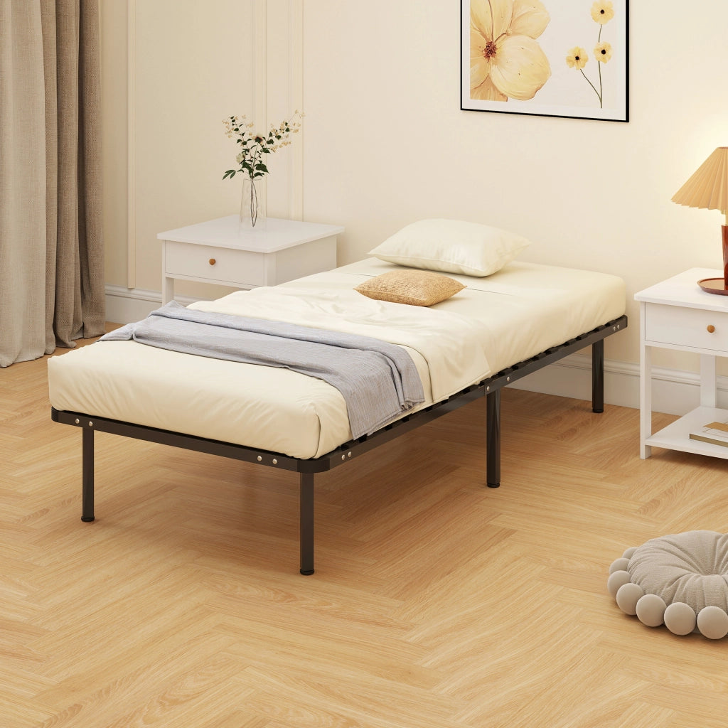 Letto Contenitore 90x190 ¨C Zephmum ¨C Legno Massello Nero 350 kg