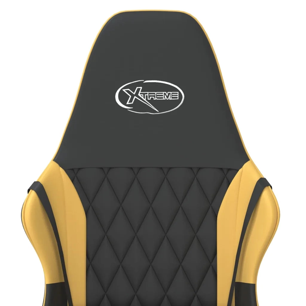 Sedia da Gaming | Sedia da e-sports Nera e Oro in Similpelle