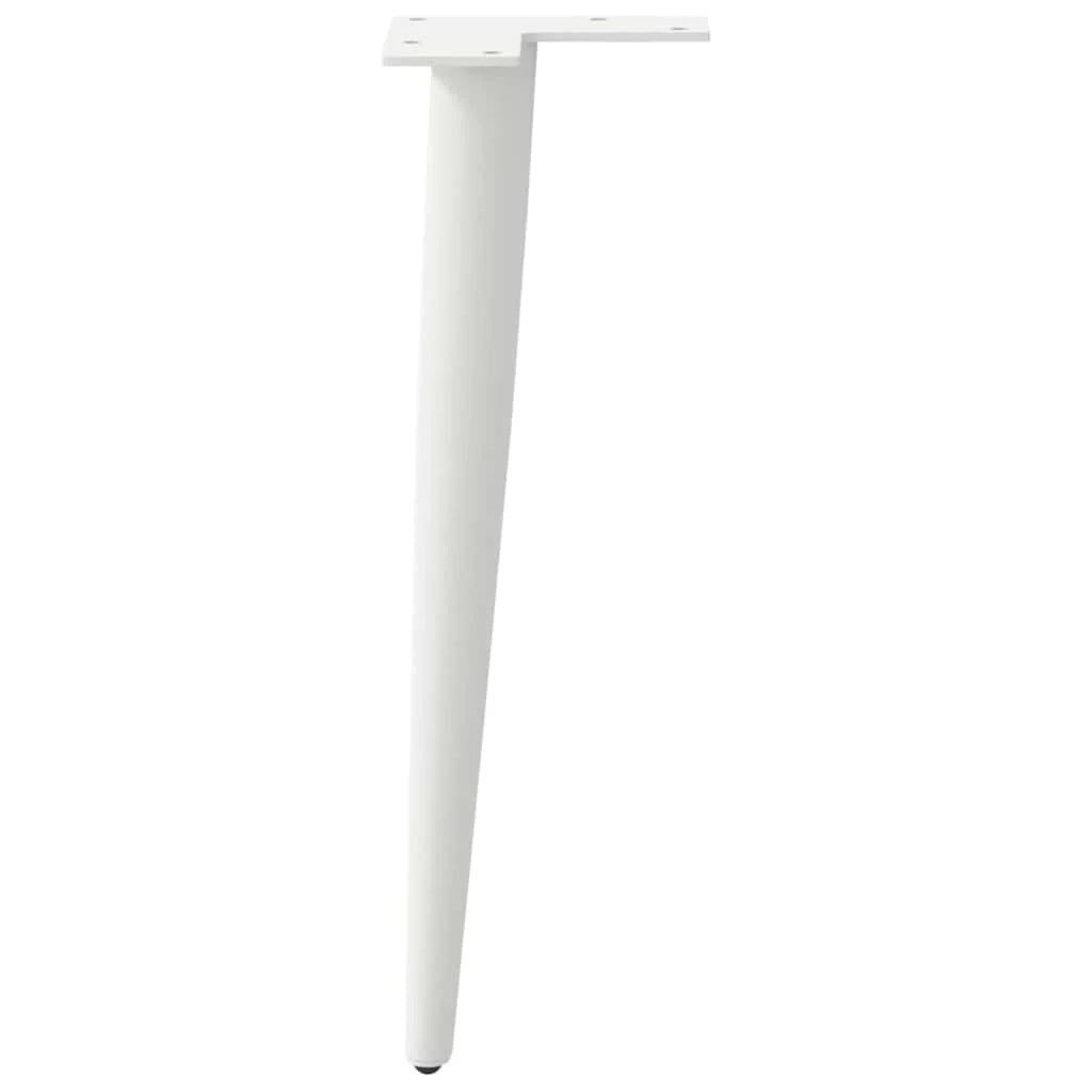 Set di 4 gambe affusolate per tavolino da caffè 30 x 31 cm con piedini regolabili stile moderno acciaio bianco 02_0056806