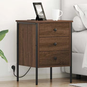 Armadio da Notte con cassetto Rovere Marrone 42 x 41 x 61 cm 859488