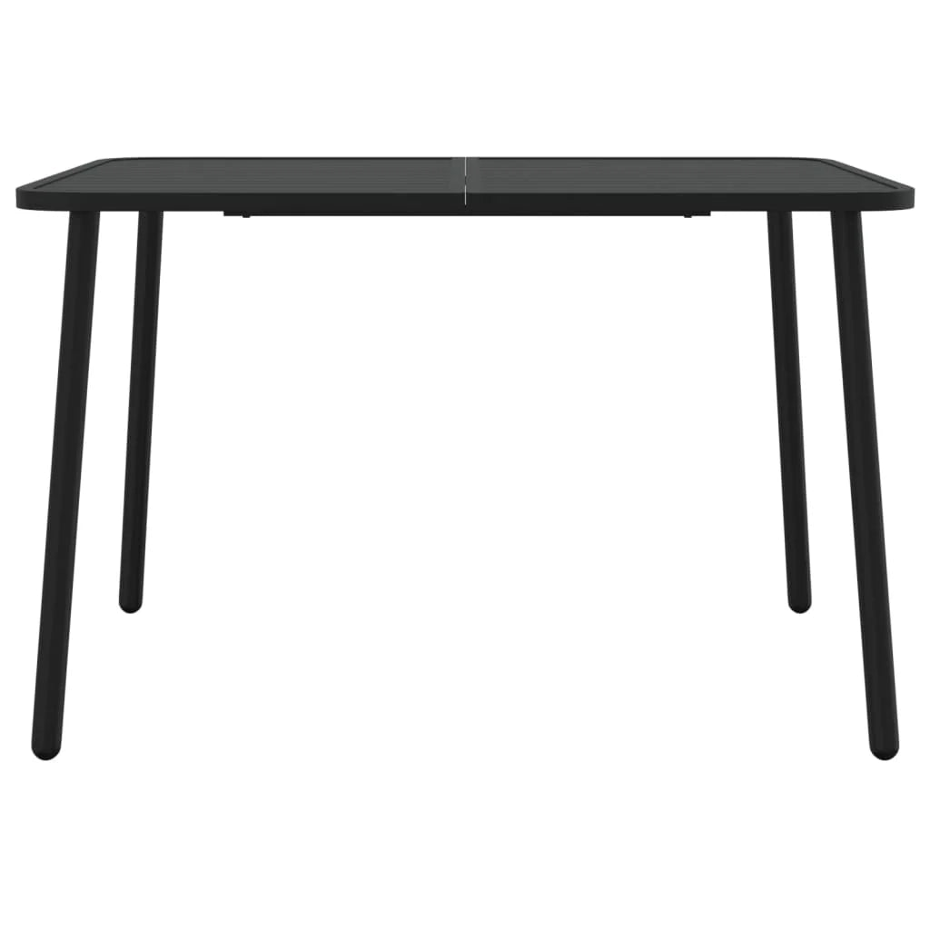 Set da pranzo da giardino per esterni in acciaio antracite 7 pezzi 02_0013923