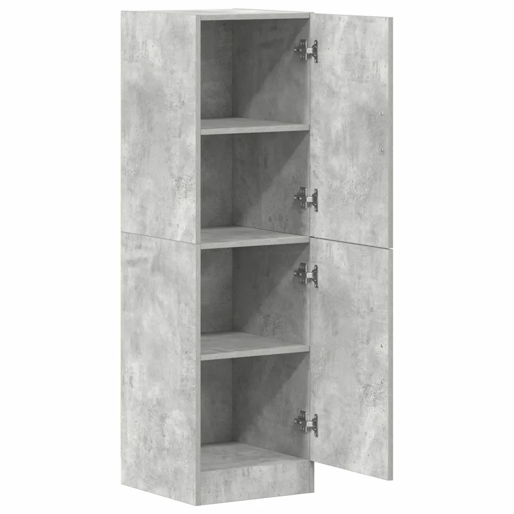 Mobile da cucina multifunzionale pratico contenitore 38 x 41,5 x 131,5 cm legno grigio cemento 02_0051305