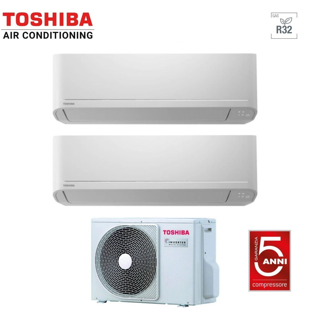 Condizionatore Dual Split Toshiba Seiya 7+13 (7+12) con RAS-2M18U2AVG-E R-32 Wi-Fi Optional