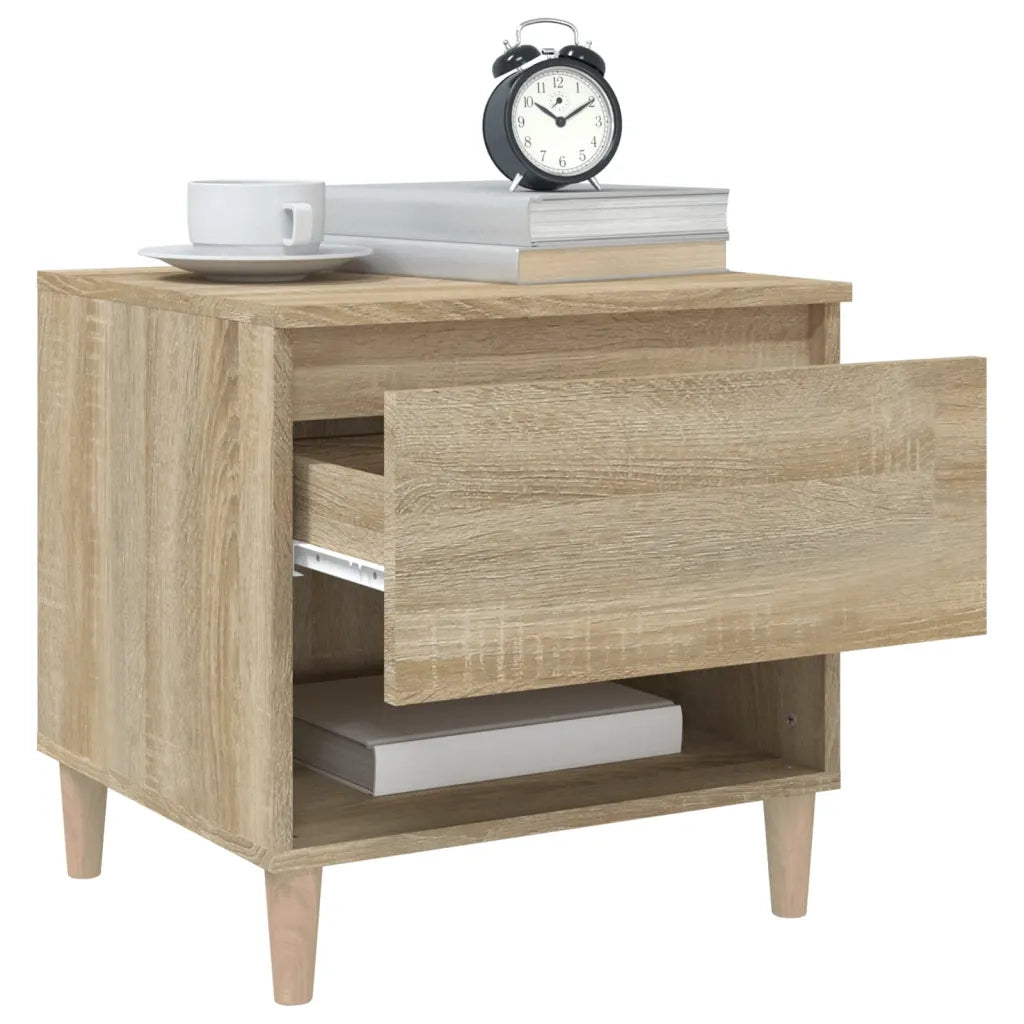 Comodini 2 pz Rovere Sonoma 50x46x50 cm in Legno Multistrato 819539