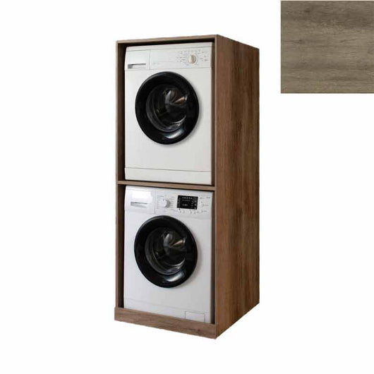 Mobile Lavanderia a Colonna per Lavatrice e Asciugatrice Senza Ante 70x70x174A cm in Nobilitato Unika Olmo Naturale