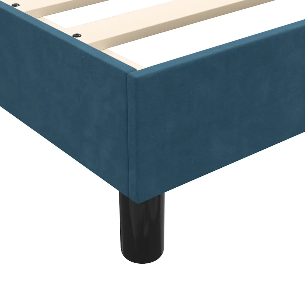 Giroletto a Molle con Materasso Blu Scuro 80x210 cm Velluto 3316477