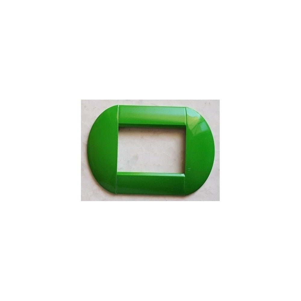 Trade Shop - Placca Placche Placchette Compatibili Living International Light Bombate Bticino - Verde Chiaro -7 Fori     -