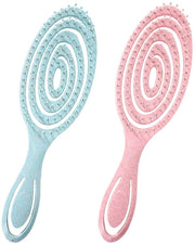 Set di due spazzole per capelli grandi a forma curva - adatte per capelli spessi o ricci - realizzate con materiali duraturi e confortevoli - dimensioni 228x76x39 mm - spazzola per capelli