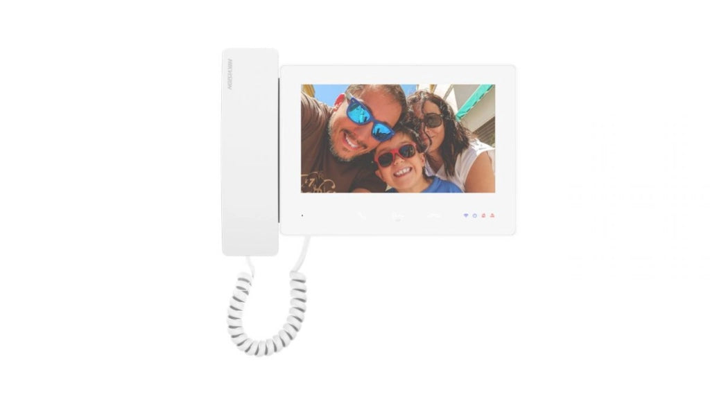 Videocitofono Hikvision con Cornetta 2 Fili HD WiFi Bianco 7 Pollici