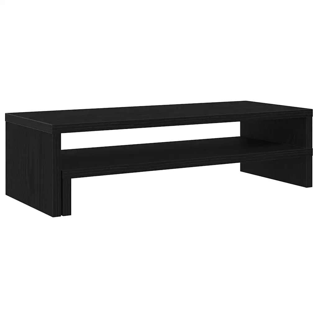 Supporto per Monitor Rovere Nero 54x22x15 cm in Truciolato