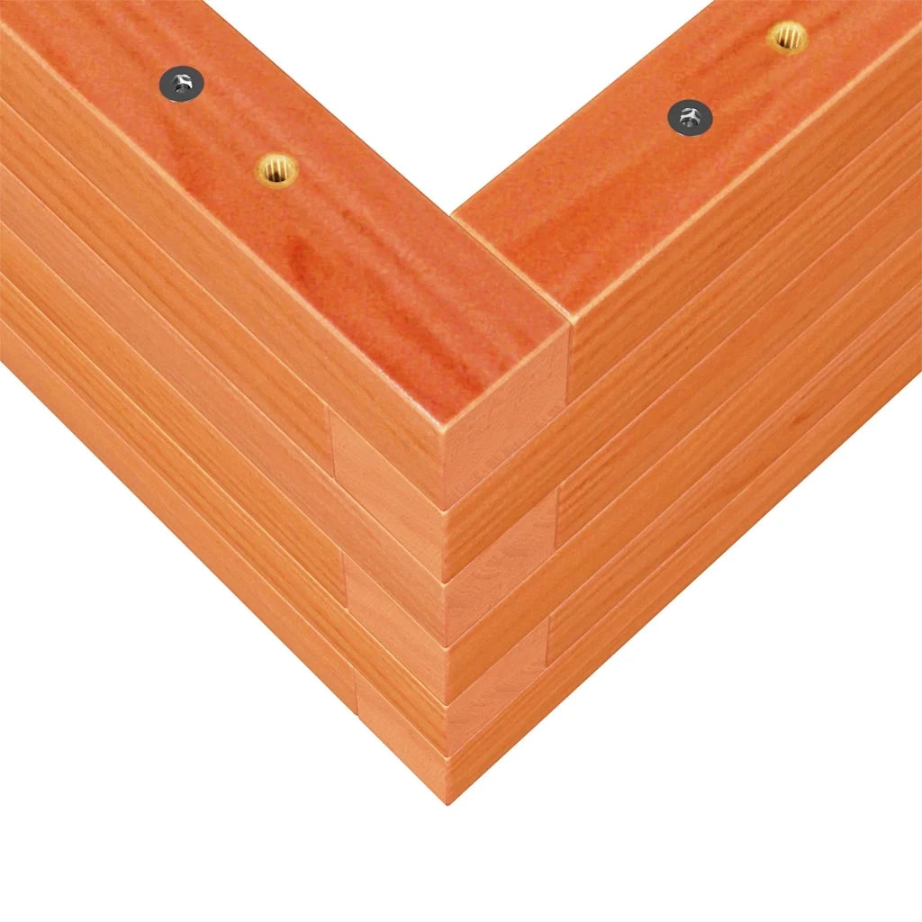 Fioriera | Cassetta per fiori | Vaso Giardino Marrone Cera 110x40x23 cm Legno Massello Pino