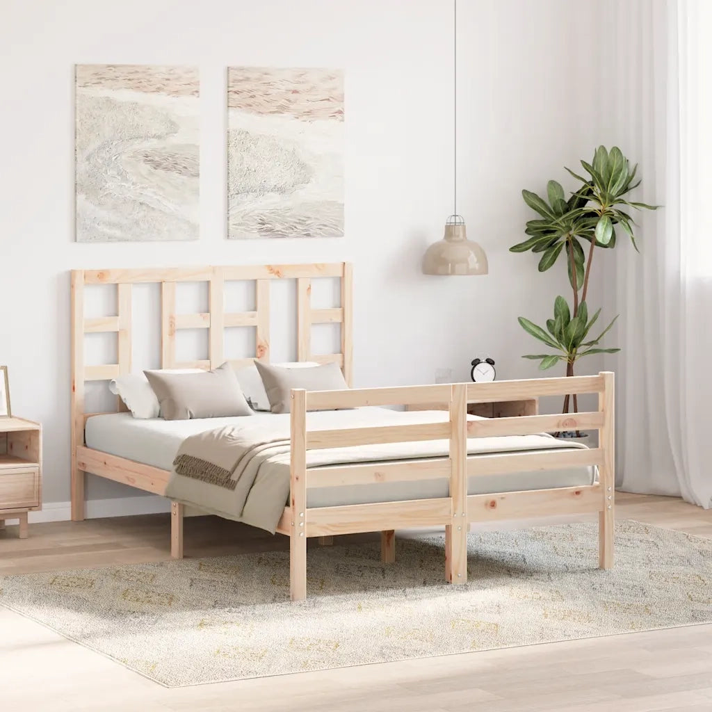 Giroletto con Testiera Small Double-Struttura Letto in Legno Massello 460071
