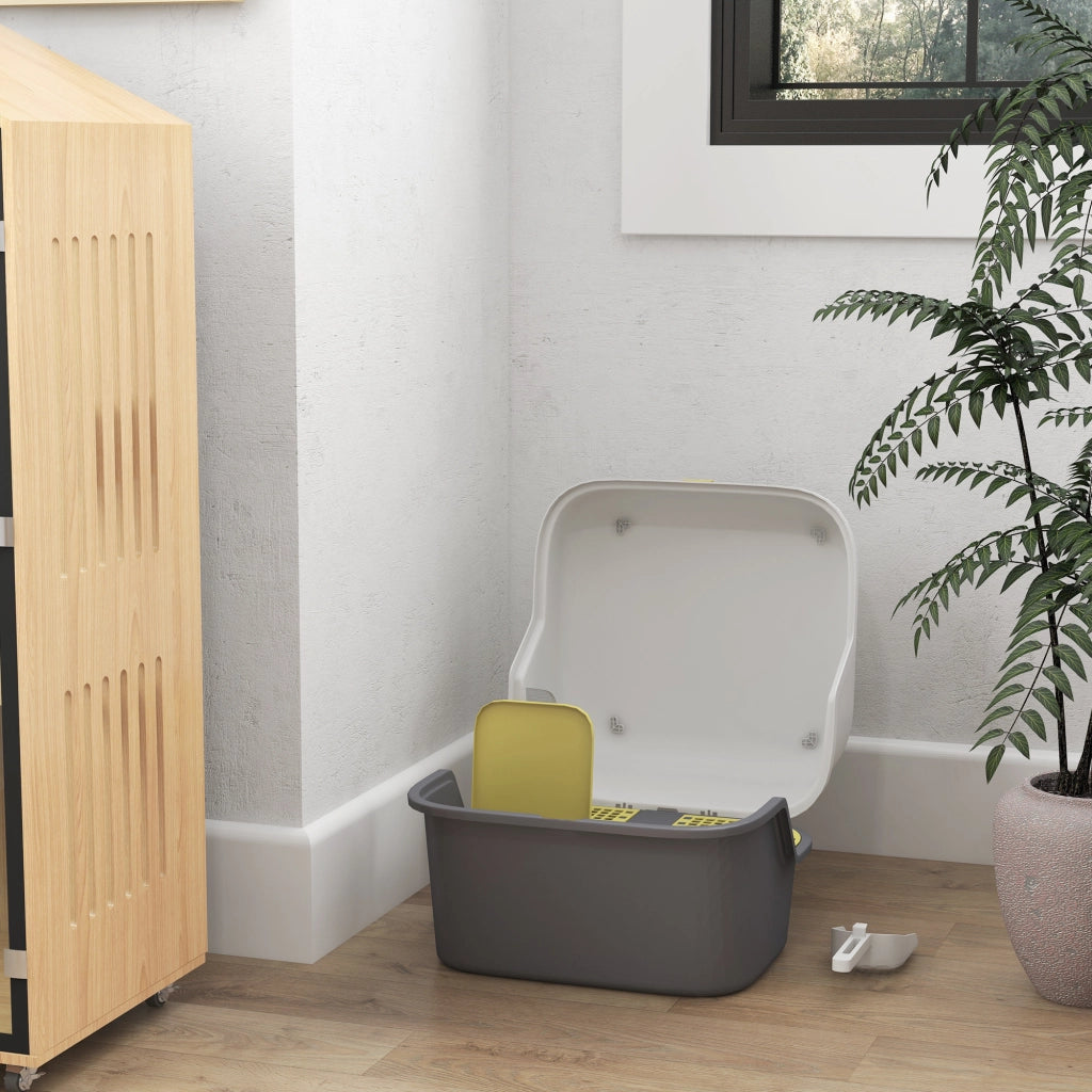 Lettiera per Gatti con Coperchio ¨C Xylo ¨C 50x50x39 cm Crema