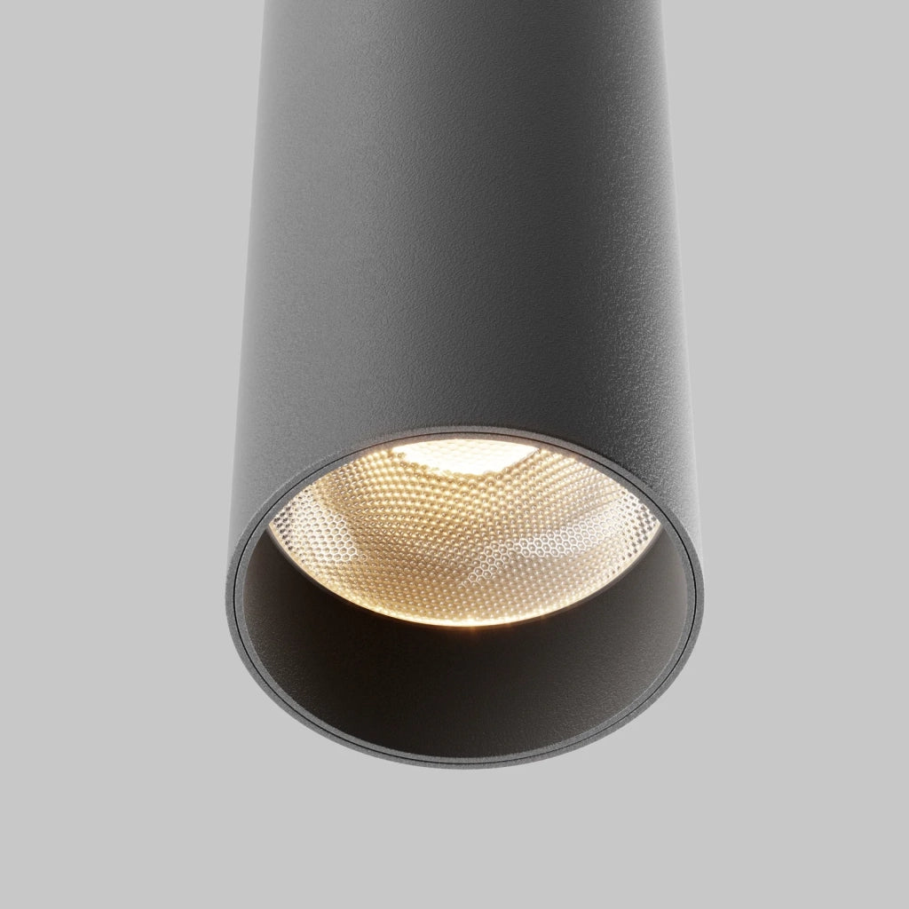 Maytoni Sospensione Focus LED 1 luce LED integrato nero alluminio