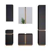 Vicco Set di mobili da bagno Antracite 5 parti