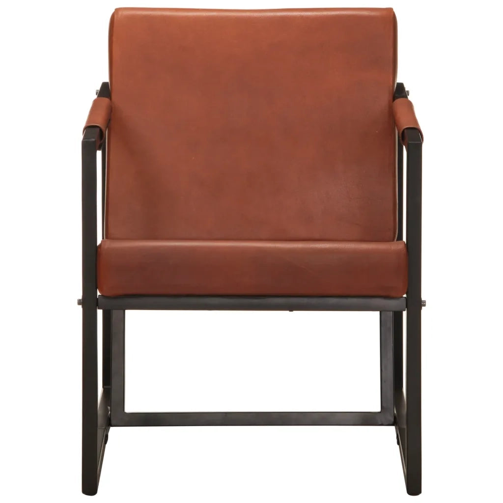 Poltrona | Sedia Relax Marrone in Vera Pelle
