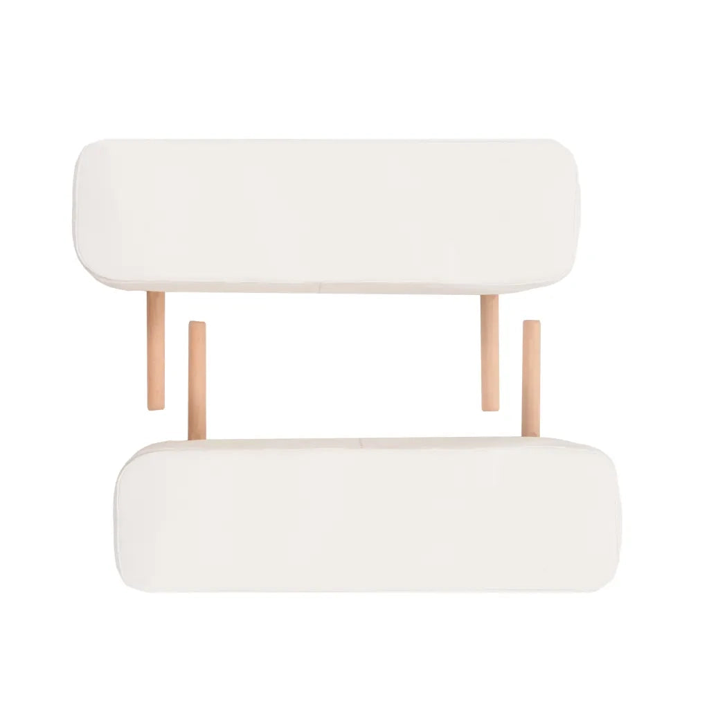 Lettino da Massaggio Pieghevole 3 Zone Spessore 10 cm Bianco 110152