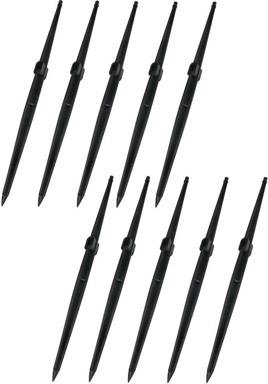 Set di 10 Microirrigazione Aghi - Pennelli per Irrigazione - 40 cm - Guida al Suolo per Giardinaggio - Utile per Giardino e Coltivo.
