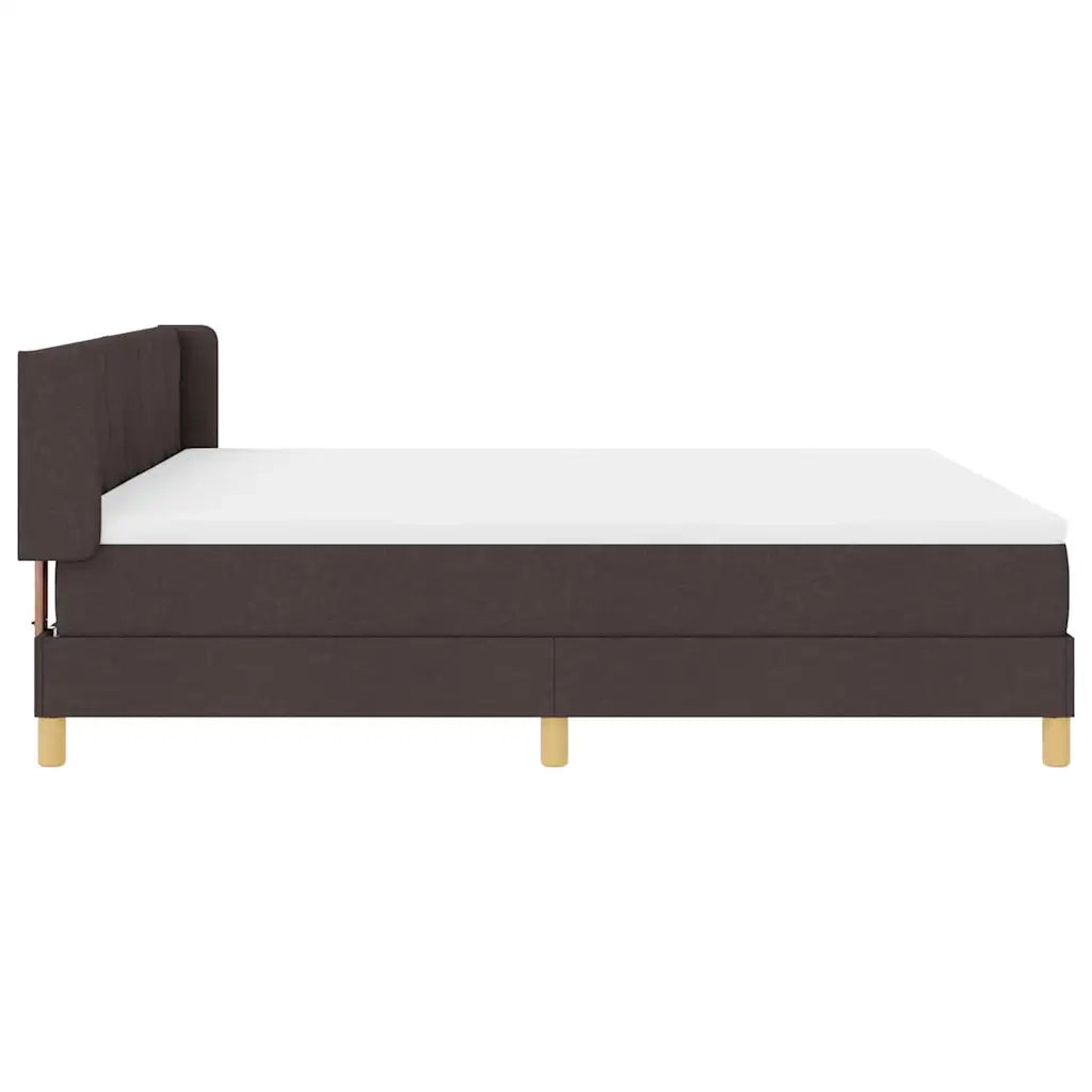Letto a molle Marrone Scuro 200 x 180 cm Poliestere 3341373