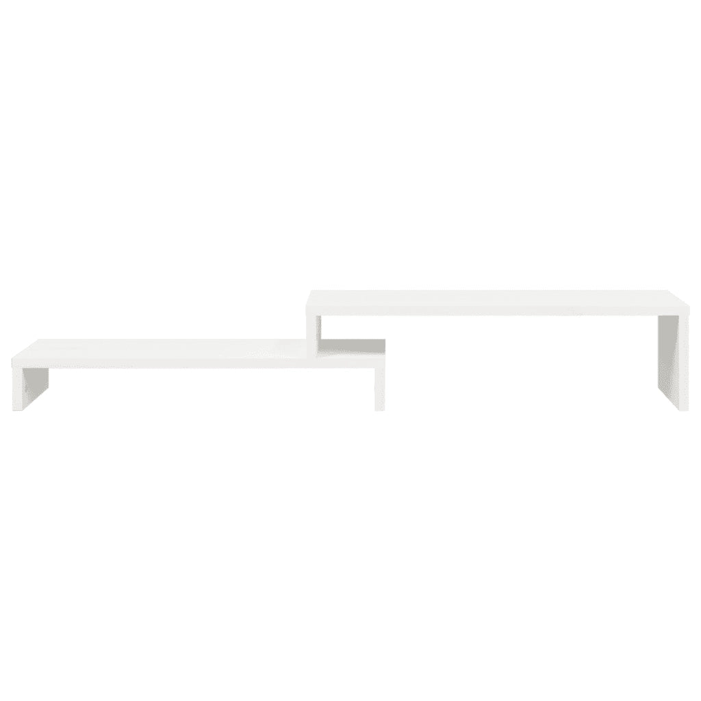 Supporto Monitor Bianco (52-101)x22x14 cm Legno Massello Pino 814015