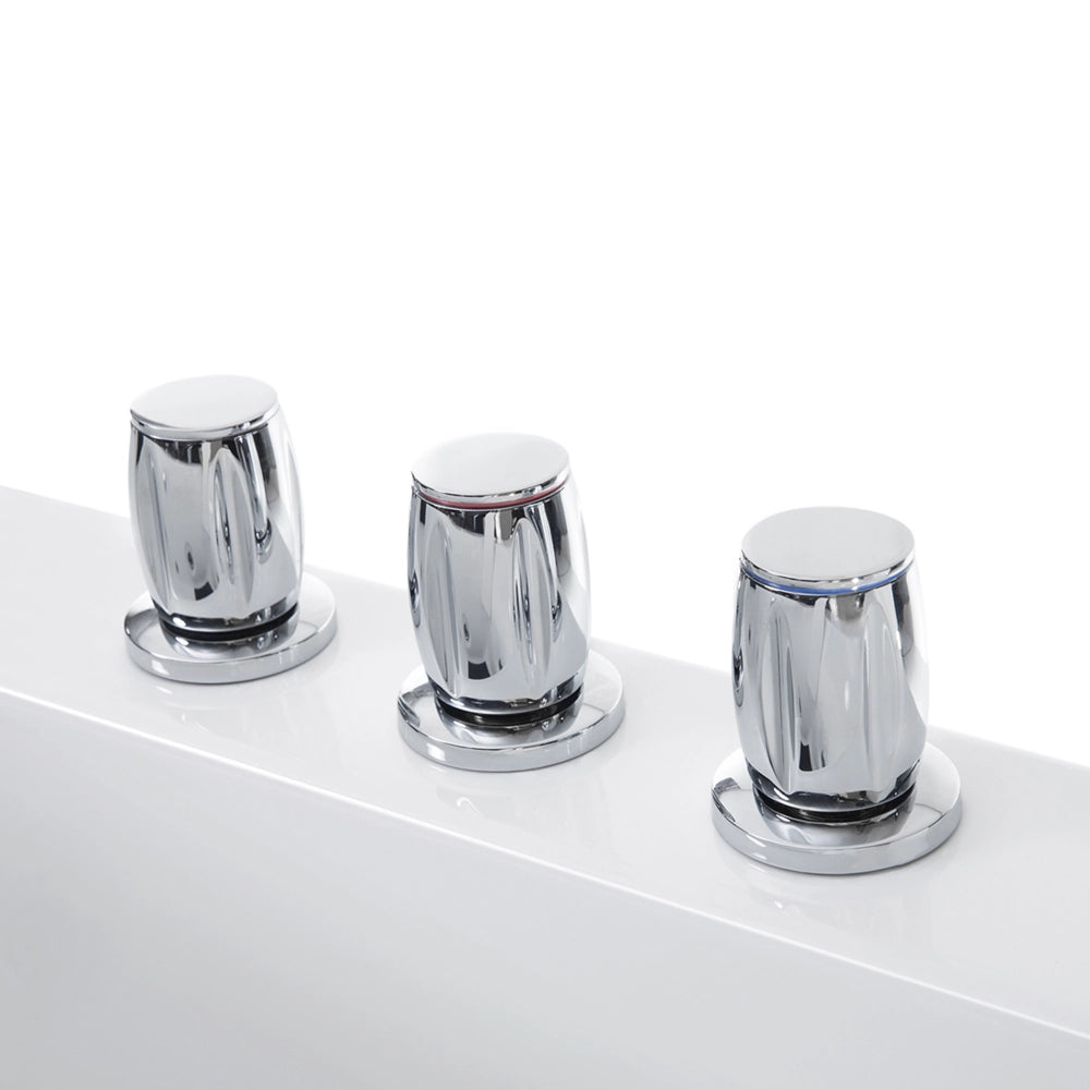 Vasca da bagno in acrilico bianco 183 x 90 cm getti massaggianti per la versione sinistra Luci a LED per poggiatesta